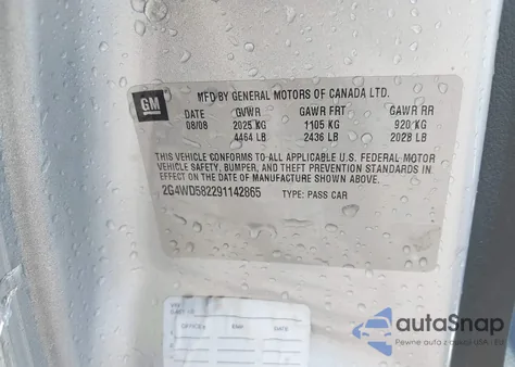 2009 Buick Lacrosse Cxl z USA, uszkodzony, nr VIN 2G4WD582291142865